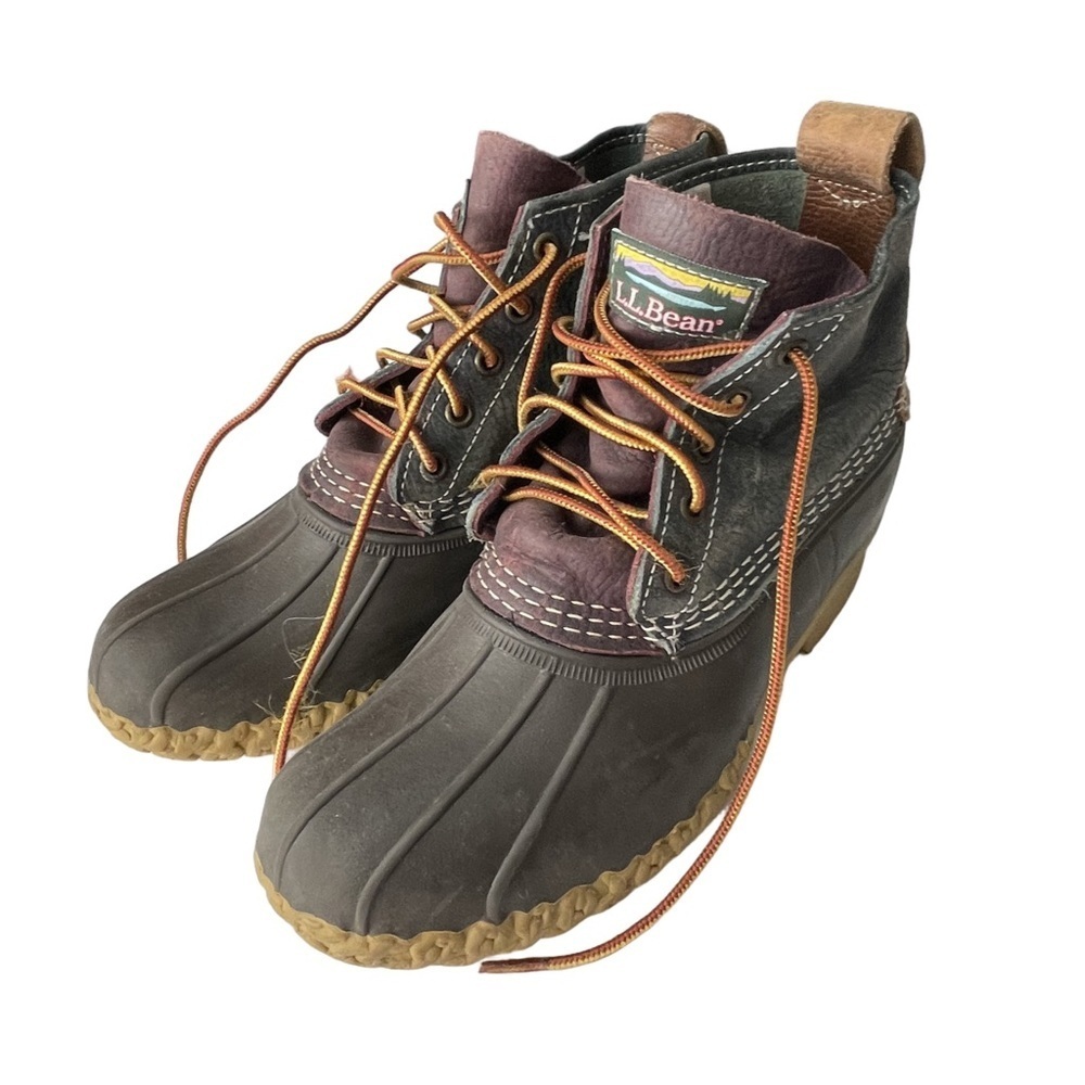 LL Bean Kids Bean Boots Dark Brown Leather Size 6